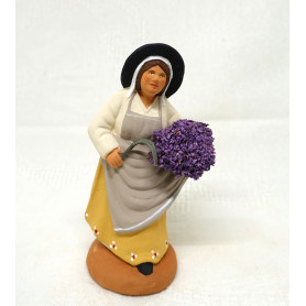 Santon cueilleuse de lavande 9cm Coupeuse de lavande 9cm