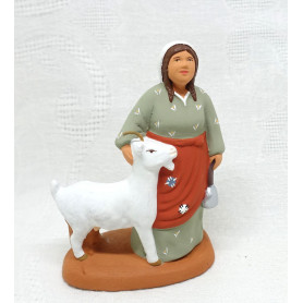 Santon jeune chevrière 9 cm Santon jeune chevrière 9 cm