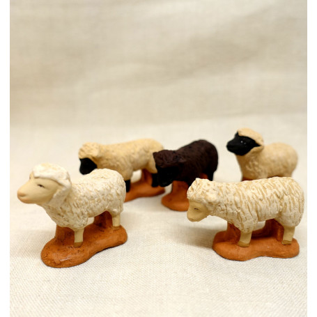 Troupeau de moutons 6/7 cm