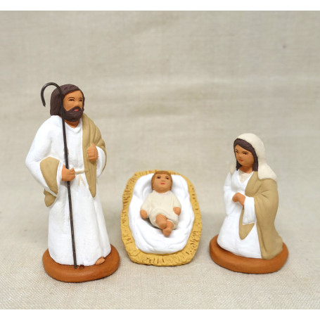 NATIVITE 3 PERSONNAGES 6 -7 cm (blanc)