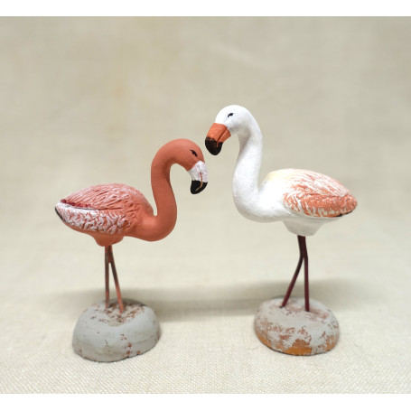 Santon flamant rose 9 cm