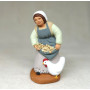Santon femme à la poule 7cm