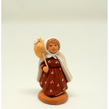 Santon jeune bergère 7CM