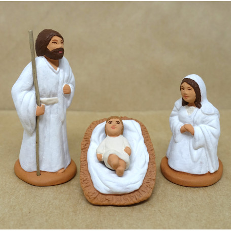 NATIVITE 3 PERSONNAGES 6 -7 cm (blanc)