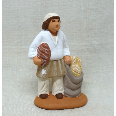 Santon Boulanger 7cm (blanc)