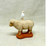 Mouton à l'oiseau 9cm